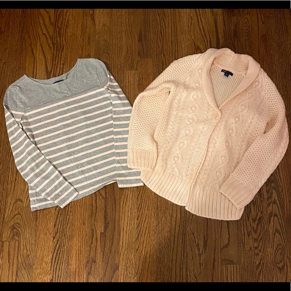 Gap Kids matching cardigan and long sleeve tee - Picture 1 of 5